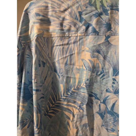 Tommy Bahama Floral Hawaiian Shirt Size 3XLT 100% Silk Blue - Picture 9 of 9